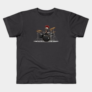 Rocker Sloth Drummer Kids T-Shirt